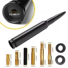 14cm Car Roof Antenna Bullet Radio Whip Aerial Antenna Pole AM/FM Radio Car Pole Universal with Screws Car Antenna Mini Short