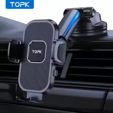 TOPK D38N Car Phone Holder Universal Car Phone Mount for Dashboard and Windshield Compatible with iPhone 15 14 13 12 Pro Max